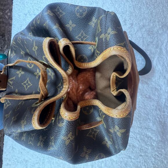 Louis Vuitton Monogram Montsouris GM Leather Drawstring Backpack Academic - Picture 10 of 16